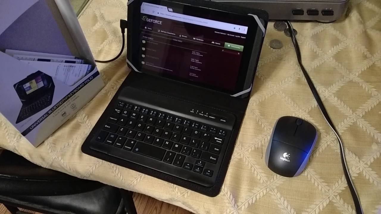 ONN Universal Bluetooth keyboard folio Shield Tablet YouTube