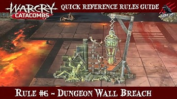 WARCRY CATACOMBS WALL BREACH - WARCRY QUICK RULES REFERENCE GUIDE #6- Warhammer Age of Sigmar Warcry