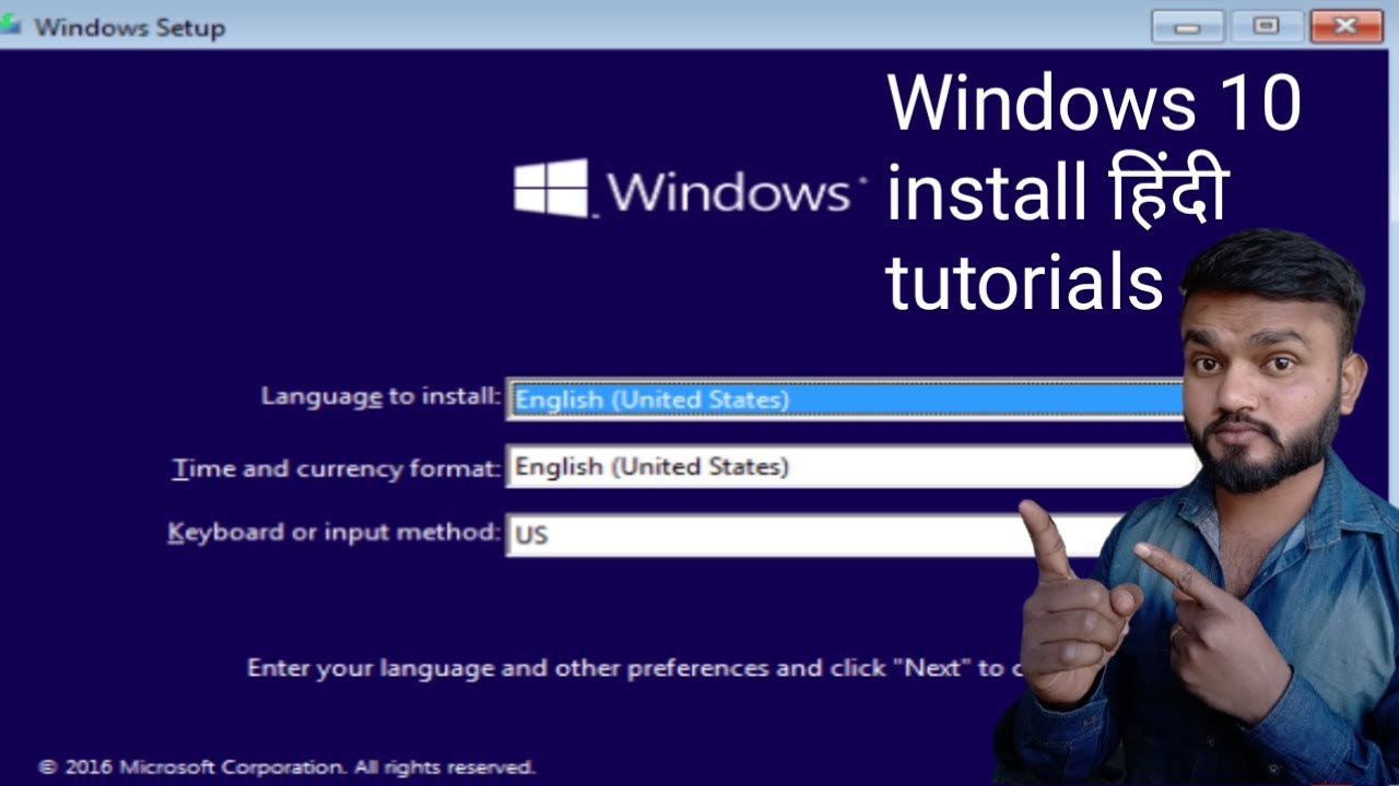 How To Install Windows 10 From USB Flash Drive step by step Hindi ...