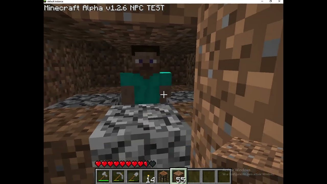 Minecraft alpha 1.2.6 npc test pt.2