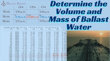 Determine Volume & Mass of Ballast Water ll Tank Sounding Table ll Double Interpolation
