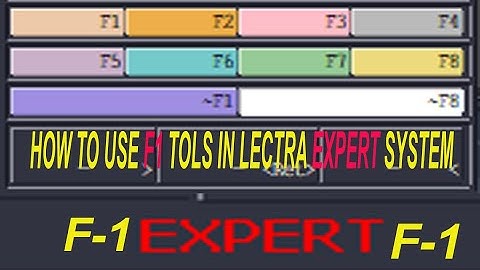 কিভাবে লেকট্রা এক্সপার্ট সিস্টেম F1 টুলস ব্যবহার করবেন- How to use E1 Tolls in lectra EXPERT System