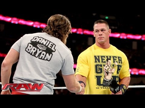 John Cena declares Daniel Bryan the legitimate WWE Champion: Raw, August 19, 2013