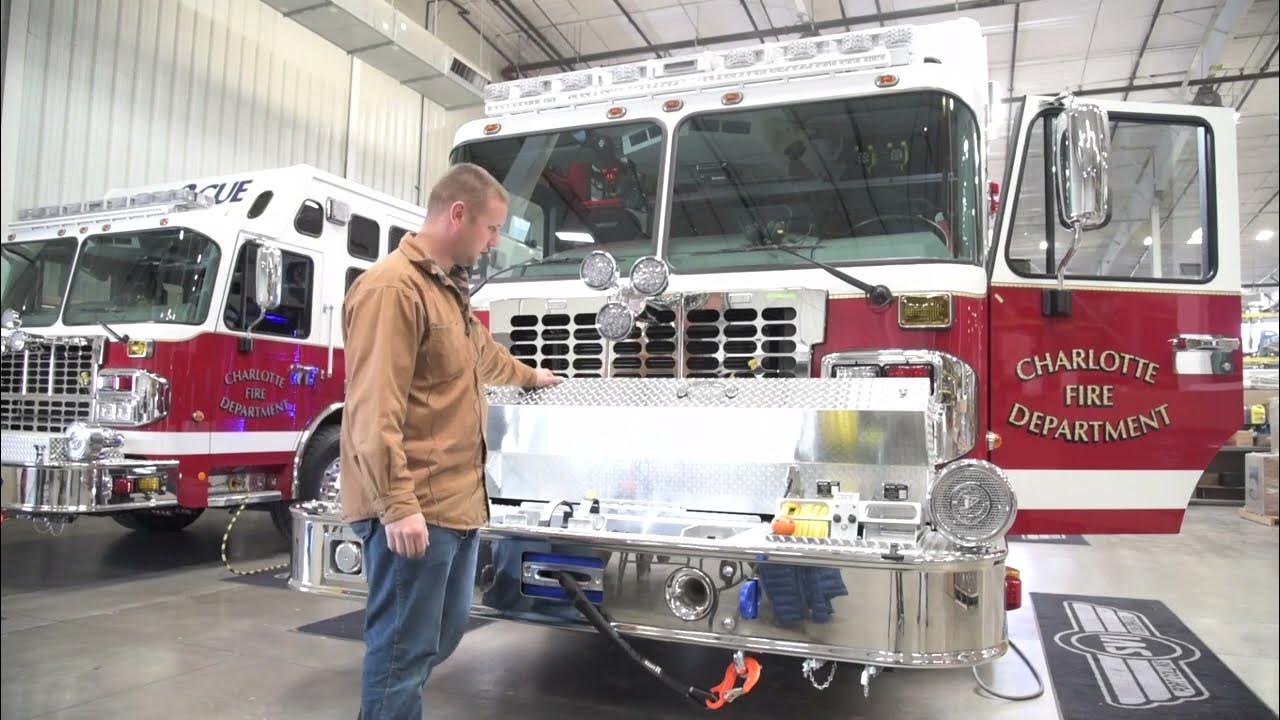 Best Fire Truck Designs — Custom Front Bumper with Hose Reels