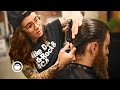 Refined Scissor Haircut & Beard Trim by Andy | The Philadelphia Barber Co.