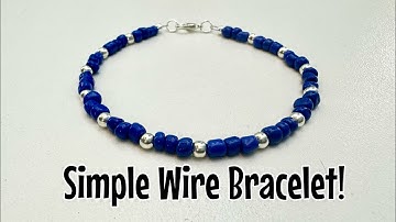 How to make a simple beaded wire bracelet - lobster clasp + crimp beads