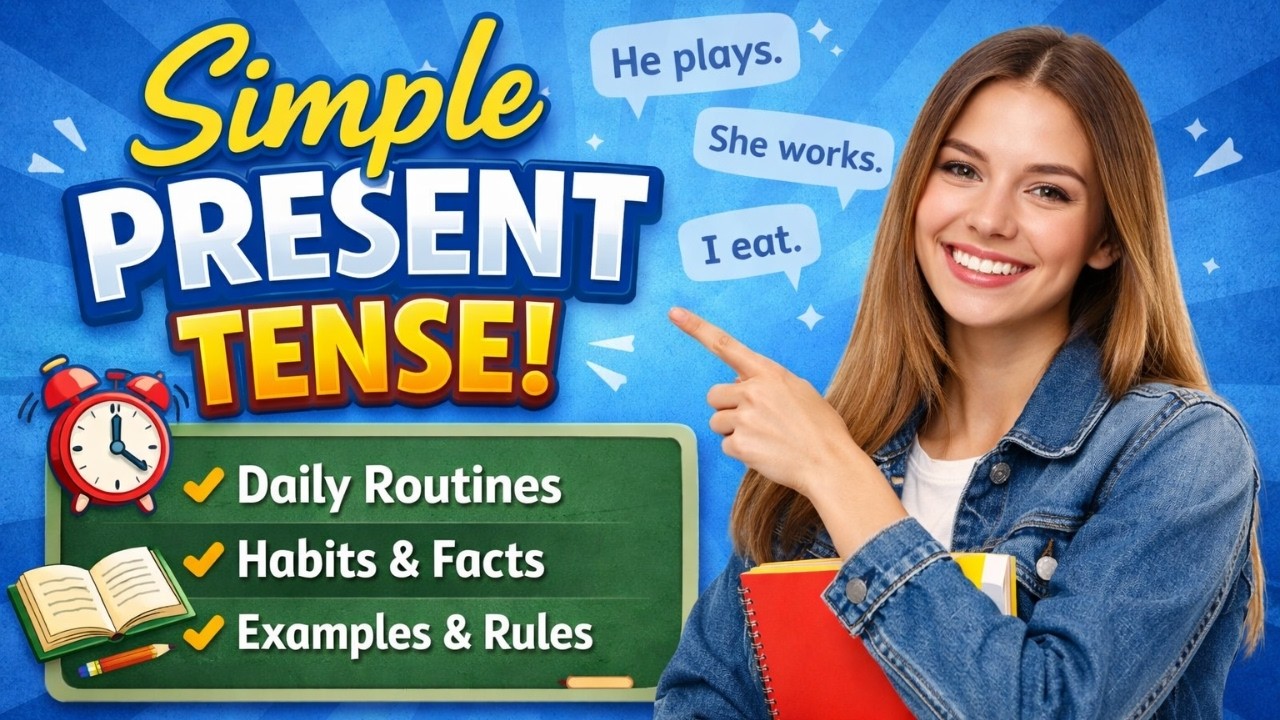 Simple present tense explained in easy way with rules and examples