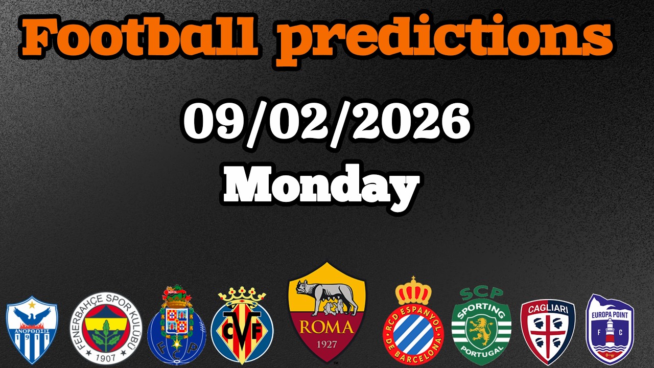 TODAY FOOTBALL PREDICTIONS 09/02/2026 | Over 2.5 Goals & BTTS  | Daily Football Predictions