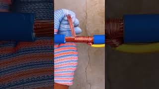 Fast & Safe Wire Joint Method ⚡ #wiringtips #diy #electricaltips #electrician #wireworks #shorts