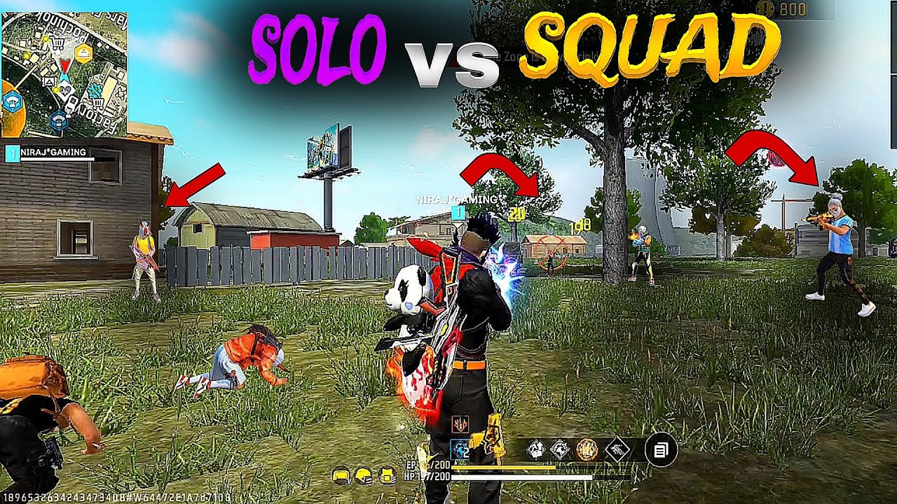 Best 👍 Solo vs Squad Gameplay // BR rank Gameplay Solo vs Squad - YouTube