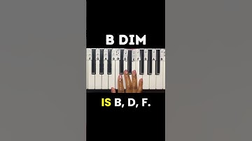 How to Play the B Diminished Chord on Piano