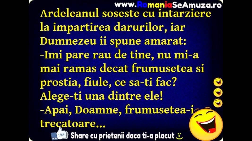 Un ardelean la imparteala lui Dumnezeu / Bancuri faine de citit YouTube