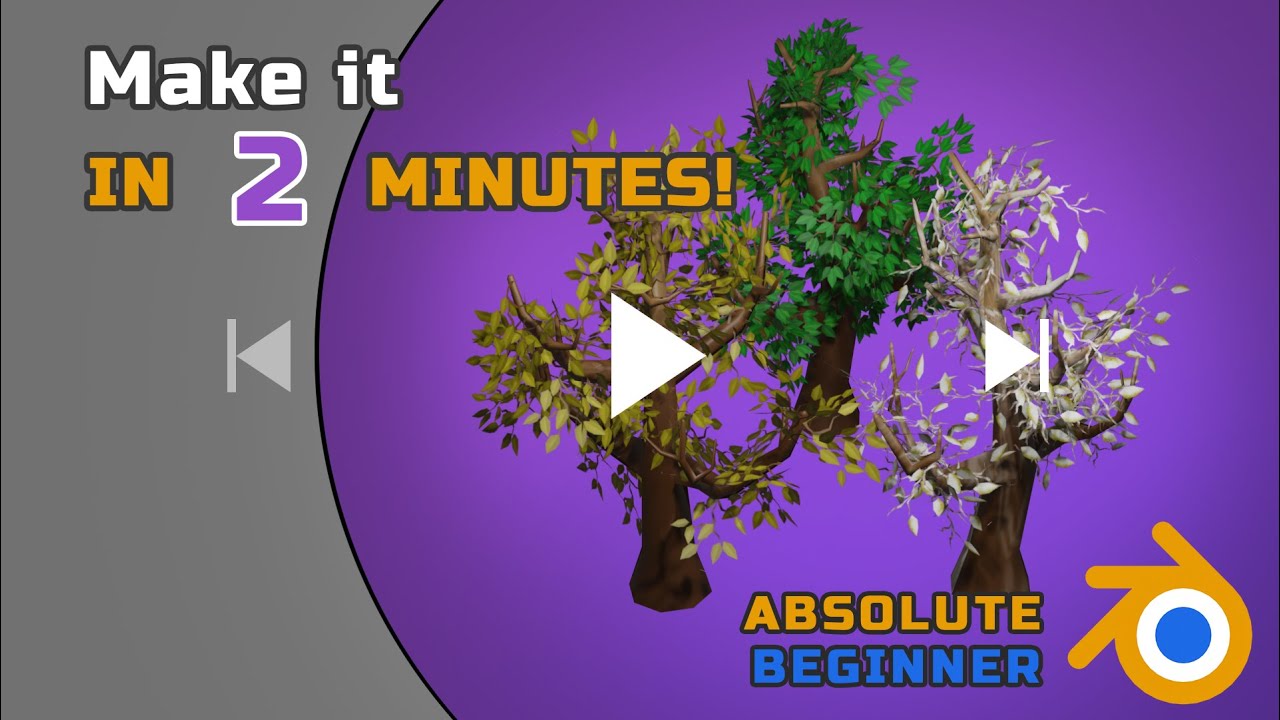blender tutorial low poly tree - YouTube