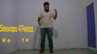 Siteswaps: 4 Pelotas de rebote!