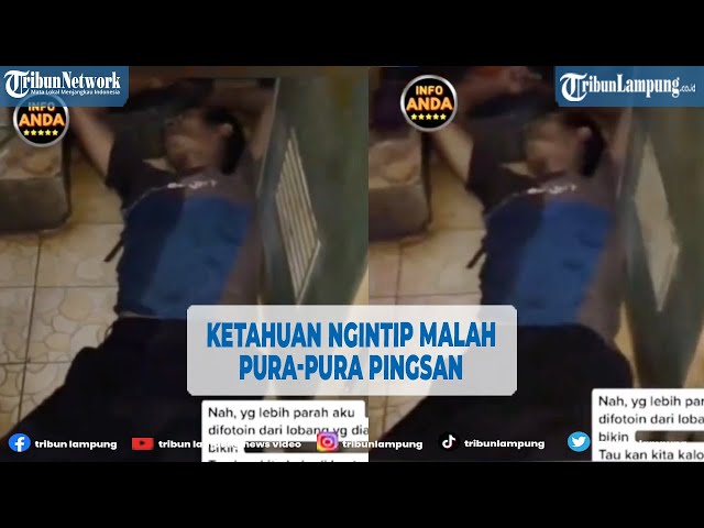 Kocak Ketahuan Ngintip Tetangganya, Pria Ini Pura-pura Pingsan @TRIBUNLAMPUNGNEWSVIDEO class=