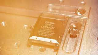 Laser engraving a Cartier Tank watch caseback
