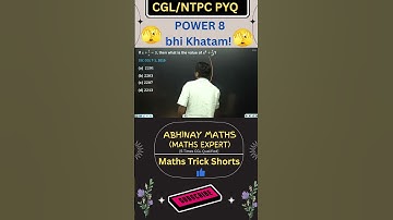 Power OF 8 Bhi Khatam in 2 Seconds by Abhinay Sir #Delhichalo #ssc #abhinaymaths #maths #upsi #cgl