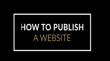 How to Publish a Website in the Sitebuilder | Easysitebuilder