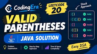 LeetCode 20: Valid Parentheses | Stack Solution in Java | Easy DSA Update