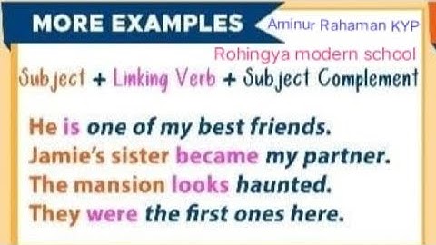 linking verbs translated in Rohingya language