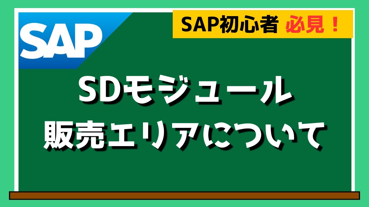 【SAP SD】SDモジュールの販売エリアについて - YouTube