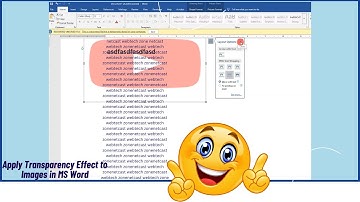 How to Apply Transparency Effect to Images in MS Word