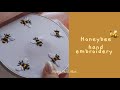 Honeybee 🐝 hand embroidery: stitch with me