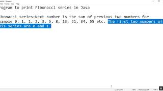 Famous Program to print Fibonacci series in Java Net Worth