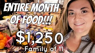 HUGE 1 MONTH GROCERY HAUL for my LARGE FAMILY OF 11