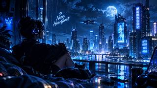 NEON HEARTBEAT | Soft Cyberpunk Night | Relaxing Female Vocal 🌙💙| Dark Audiro screenshot 3