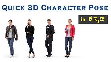 Quick 3D Lowpoly Character Poses with MakeHuman Mixamo and Blender