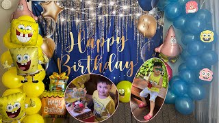 Dre's 4th bday!!🥳 | early celebration | SpongeBob | #spongebob #hilton #Bdayboy