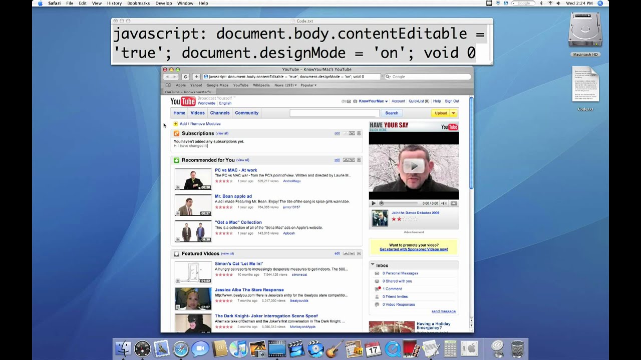 Changing a Web Page - YouTube