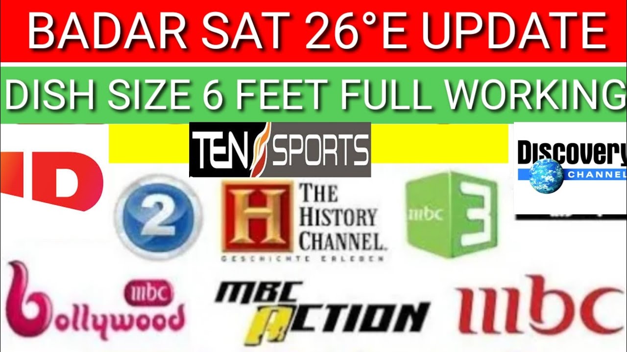 how to set badar sat 26°e dish size 6feet