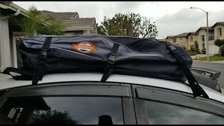 Car Rooftop Cargo Carrier Roof Bag, 20 Cubic Feet Waterproof With or Without Roof Racks