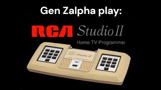 Gen Z/Alpha play RCA Studio II: Baseball