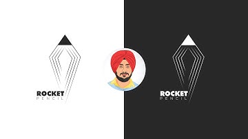 Logo Design illustrator | Rocket Pencil Logo | KDS PUNJAB