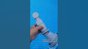 Poolhacker Waterfall Pool Fountain set up "Best thing I