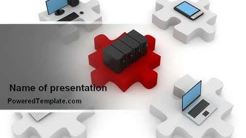 Central Computer Server PowerPoint Template by PoweredTemplate.com