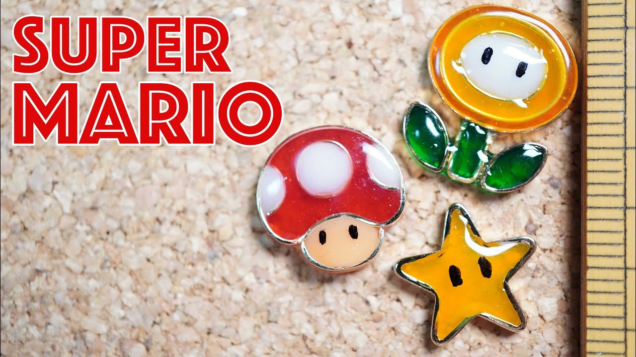 ART RESIN Super Mario How to Make Mushroom,Flower,Star from Resin