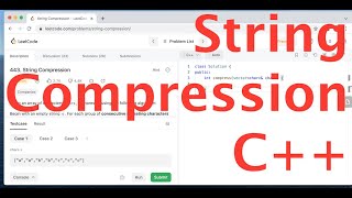 C++ based solution to popular string compression algorithm.