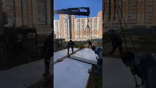 Монтаж дорожных плит. Собираем дорогу по пикселям. Идеальная геометрия × Максимальная прочность