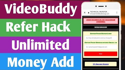 VideoBuddy Refer Hack || Unlimited Money Add || VideoBuddy New Hack