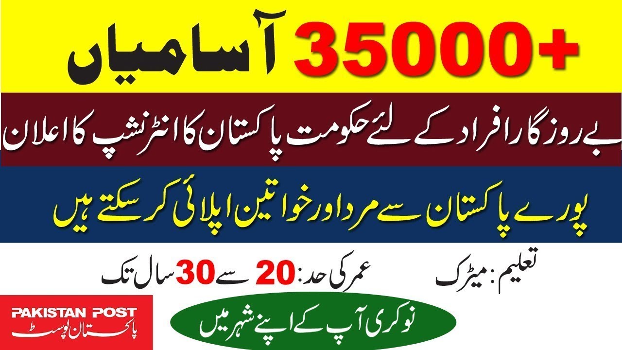 Pakistan Post Internship Program 2019 for 35000+ Interns | Complete Process To Apply | Educativz