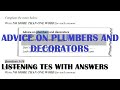 Advice on plumbers and decorators listening test dec 2021
