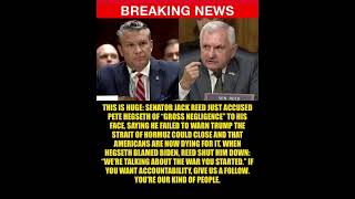 BREAKING: Senator Jack Reed torches Hegseth for failing to warn Trump the Strait....