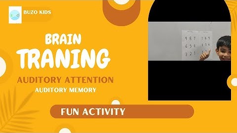 Auditory Memory | Audio Visual Movement Activity | Repeat Sequence of 3-4 numbers | Kids Activity