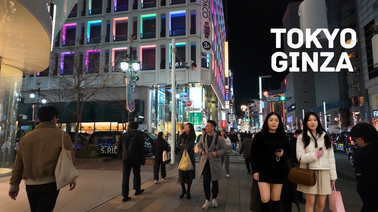 Tokyo Ginza Evening Walk: Real Life in Japan (4K) | Salarymen, Commuters & Neon Lights