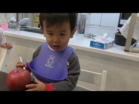 息子のルイトがリンゴとペンでPPAP？（２歳４ヶ月）