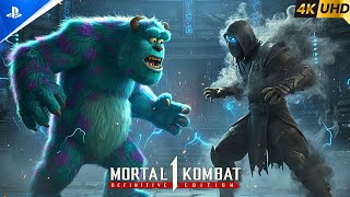 Sulley vs Smoke Fight | DreamWorks vs Pixar | Mortal Kombat 1 | 4K Full HD 60FPS